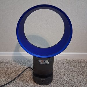 Dyson Air Multiplier Bladeless Table Fan Blue/Black Oscillation Push Button